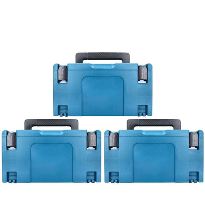 Makita 821551-8 MakPac Type 3 oppbevaringskoffert – 3‑pk, 396 x 296 x 210 mm – Sølv