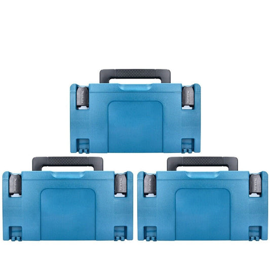 Makita 821551-8 MakPac Type 3 oppbevaringskoffert – 3‑pk, 396 x 296 x 210 mm – Sølv