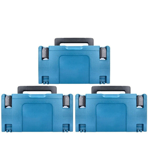 Makita 821551-8 MakPac Type 3 oppbevaringskoffert – 3‑pk, 396 x 296 x 210 mm – Sølv
