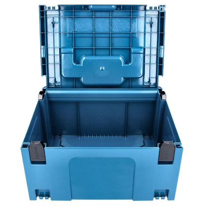 Makita 821551-8 MakPac Type 3 oppbevaringskoffert – 3‑pk, 396 x 296 x 210 mm – Sølv