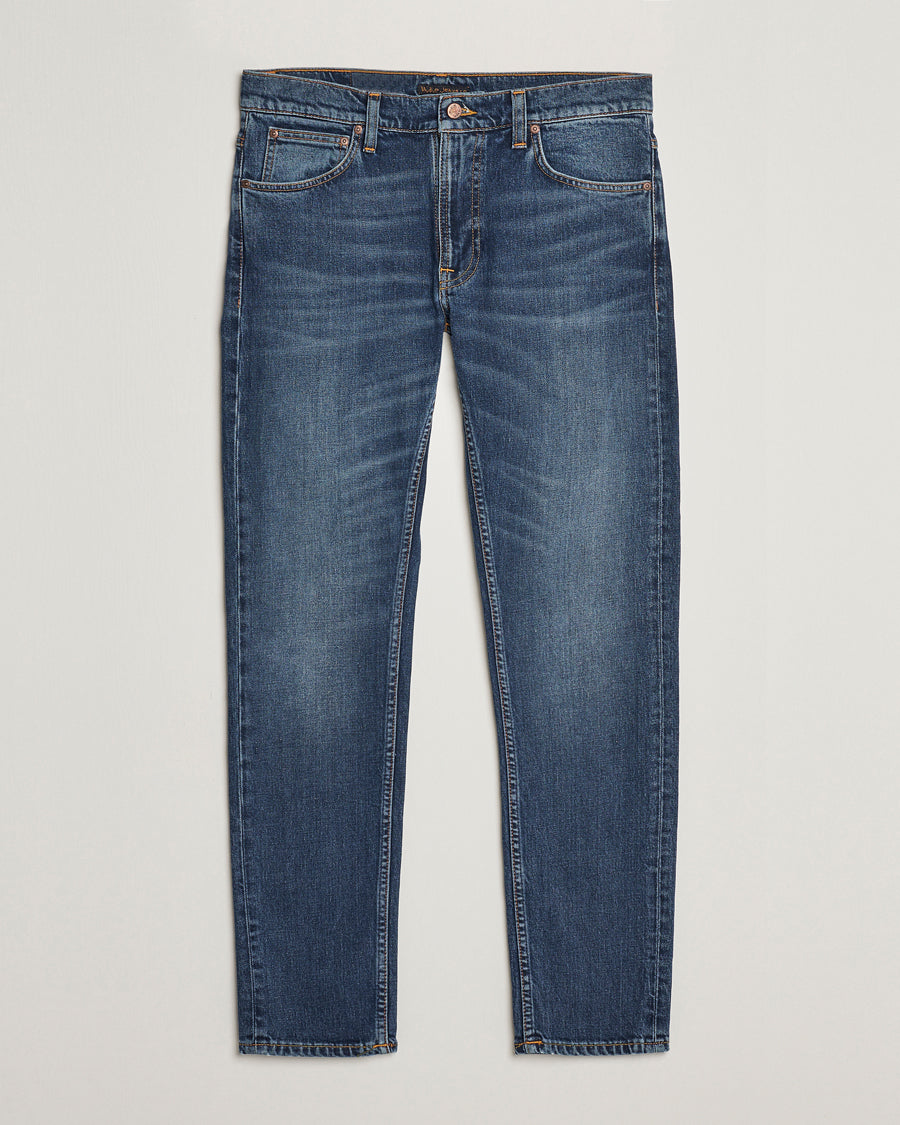 Nudie Jeans Lean Dean Jeans – Troubled Sea – størrelse W36, lengde L34