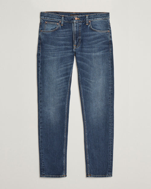 Nudie Jeans Lean Dean Jeans – Troubled Sea – størrelse W36, lengde L34