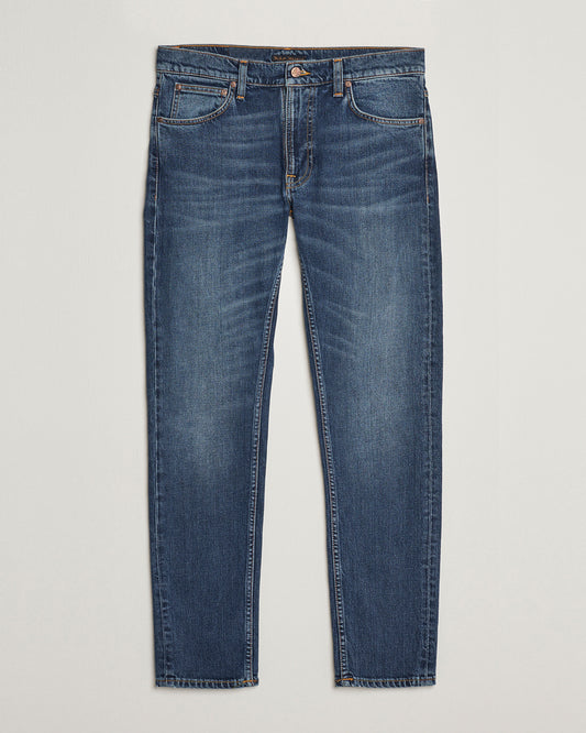 Nudie Jeans Lean Dean Jeans – Troubled Sea – størrelse W36, lengde L34