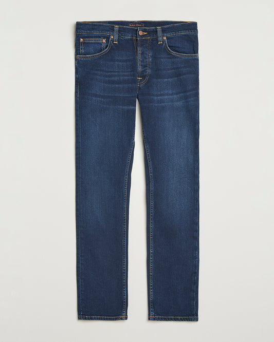 Nudie Jeans Grim Tim Jeans – New Ink – størrelse W36, lengde L34
