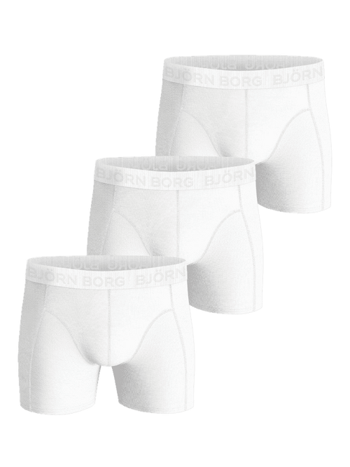 Björn Borg Cotton Stretch Boxers 3-pack - White - White - XXL