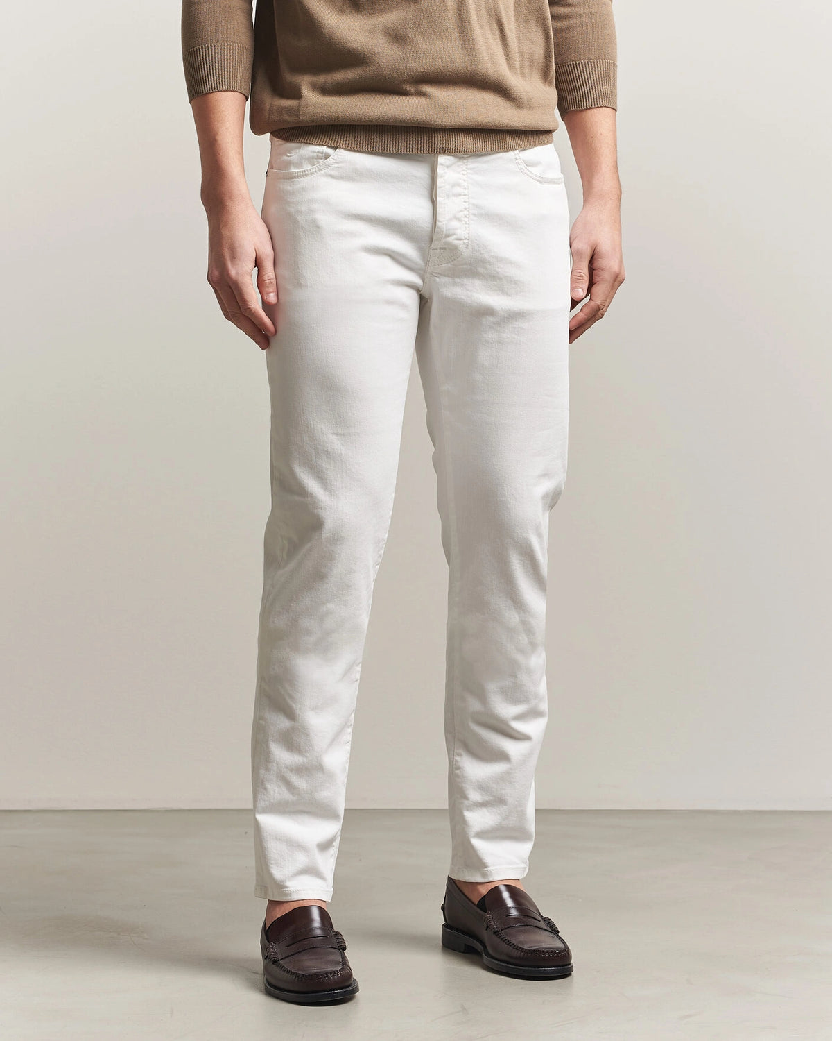 Jacob Cohën Bard Slim Fit Bull-stretchjeans – hvit – detaljbilde 4