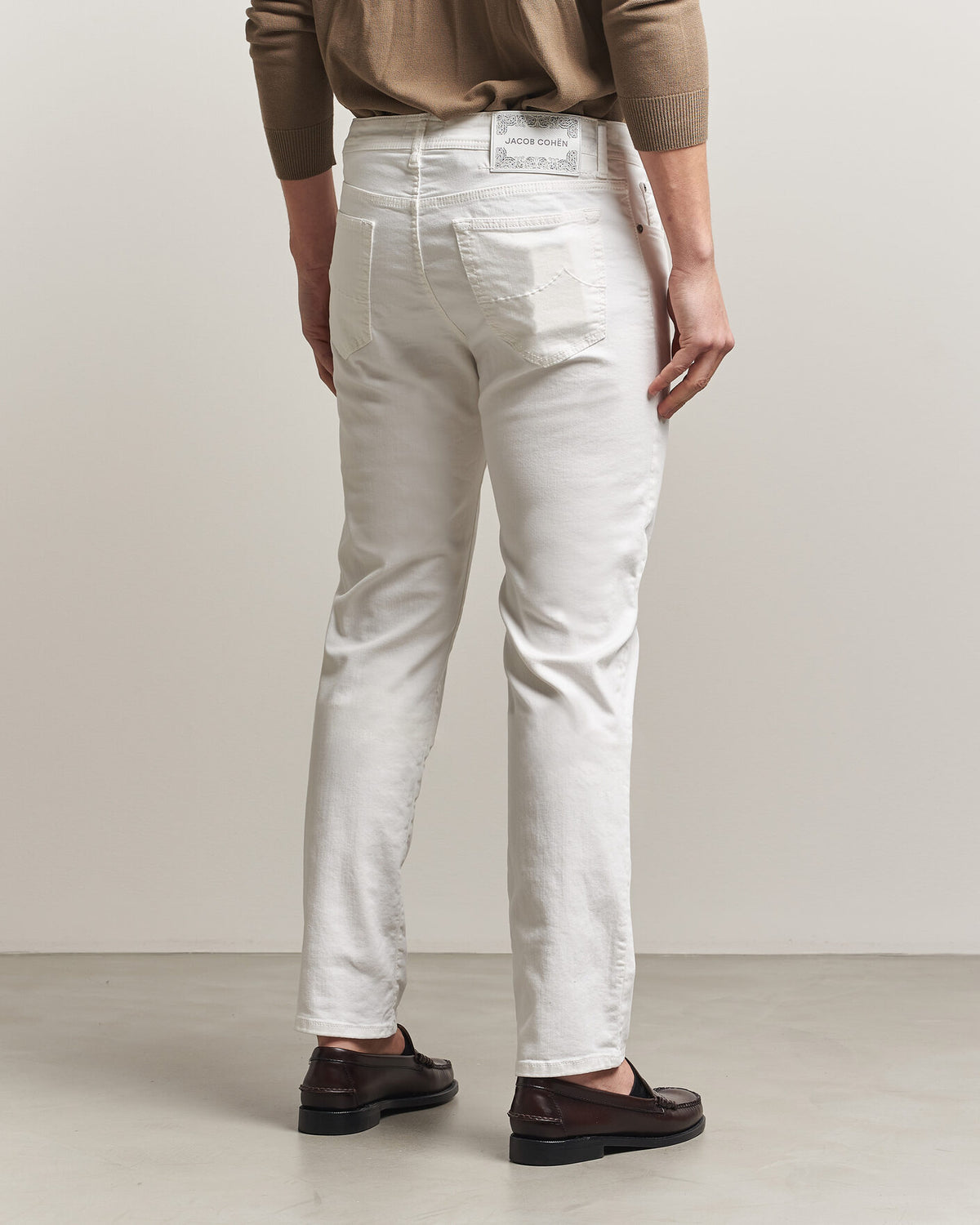 Jacob Cohën Bard Slim Fit Bull-stretchjeans – hvit – detaljbilde 5
