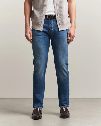 Jacob Cohën Bard Slim Fit superstretchjeans – lys vintage – detaljbilde 4