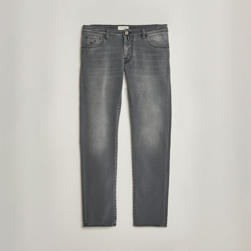 Jacob Cohën Nick Slim Fit Power Stretch-jeans – lys svart vask – produktbilde