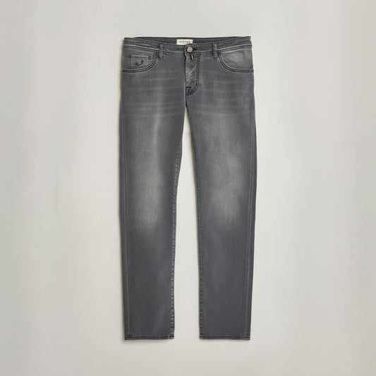 Jacob Cohën Nick Slim Fit Power Stretch-jeans – lys svart vask – produktbilde