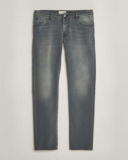 Jacob Cohën Nick Slim Fit Power Stretch-jeans – lys svart vask – detaljbilde 2