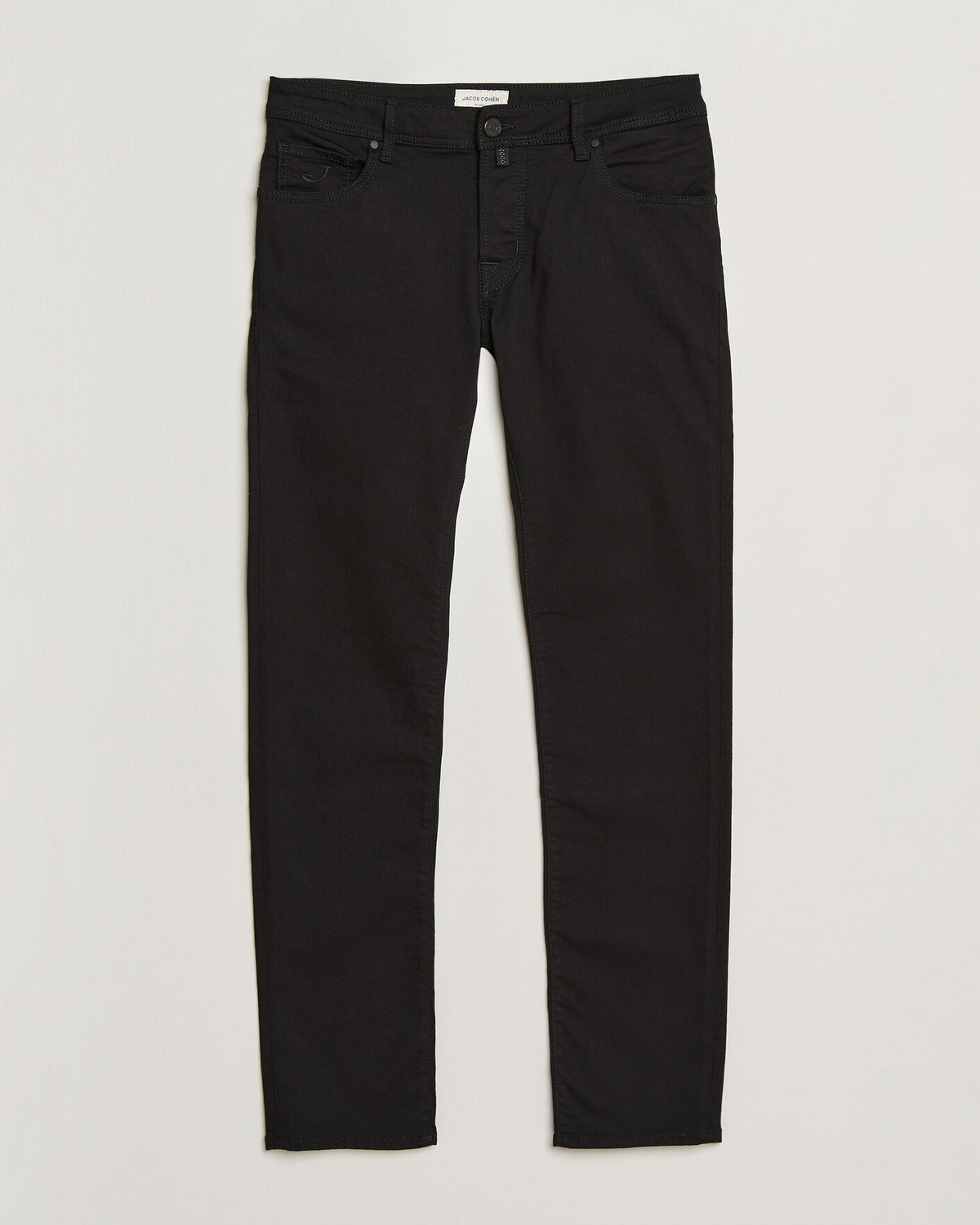 Jacob Cohën Nick Slim Fit stretchjeans Stay Black – skyllesvart – detaljbilde 2