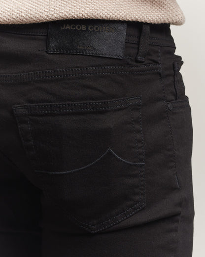 Jacob Cohën Nick Slim Fit stretchjeans Stay Black – skyllesvart – detaljbilde 6