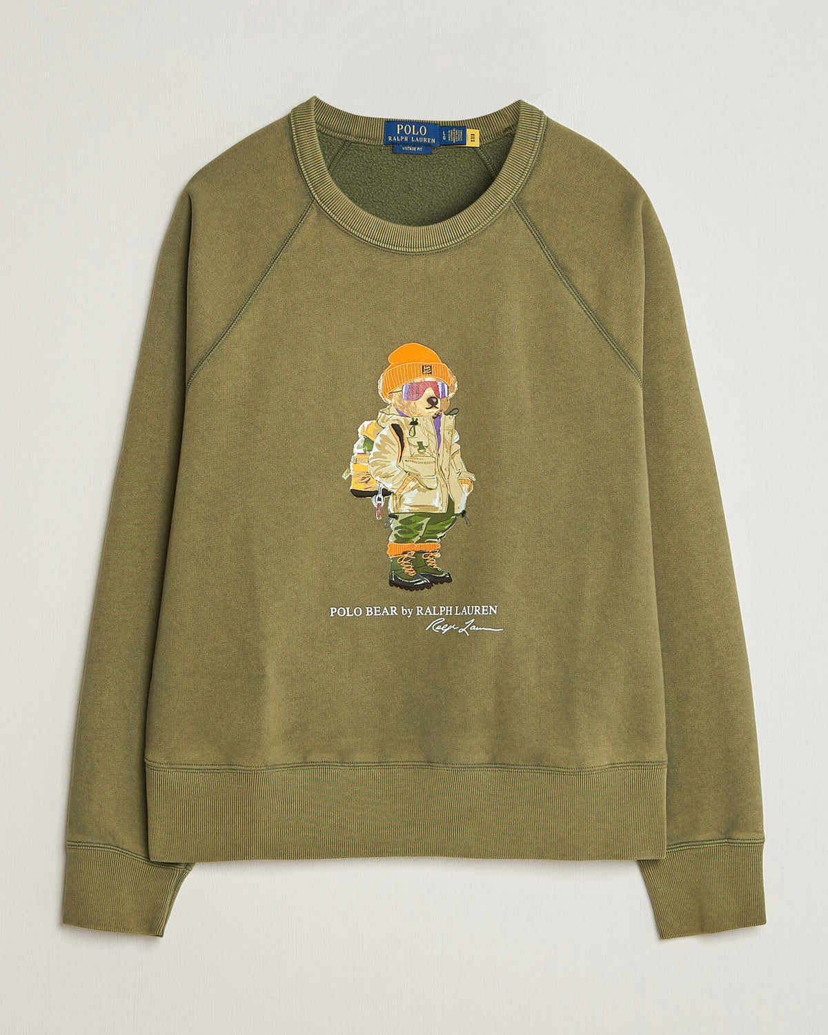Polo Ralph Lauren Fleece Bear Sweatshirt i cruise-oliven, produktbilde 1
