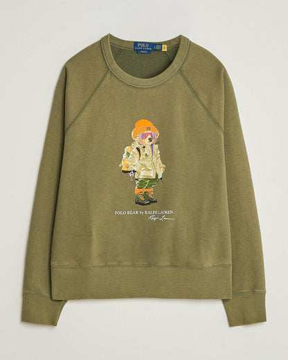 Polo Ralph Lauren Fleece Bear Sweatshirt i cruise-oliven, produktbilde 1