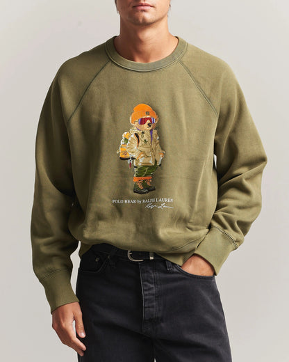 Polo Ralph Lauren Fleece Bear Sweatshirt i cruise-oliven, produktbilde 3