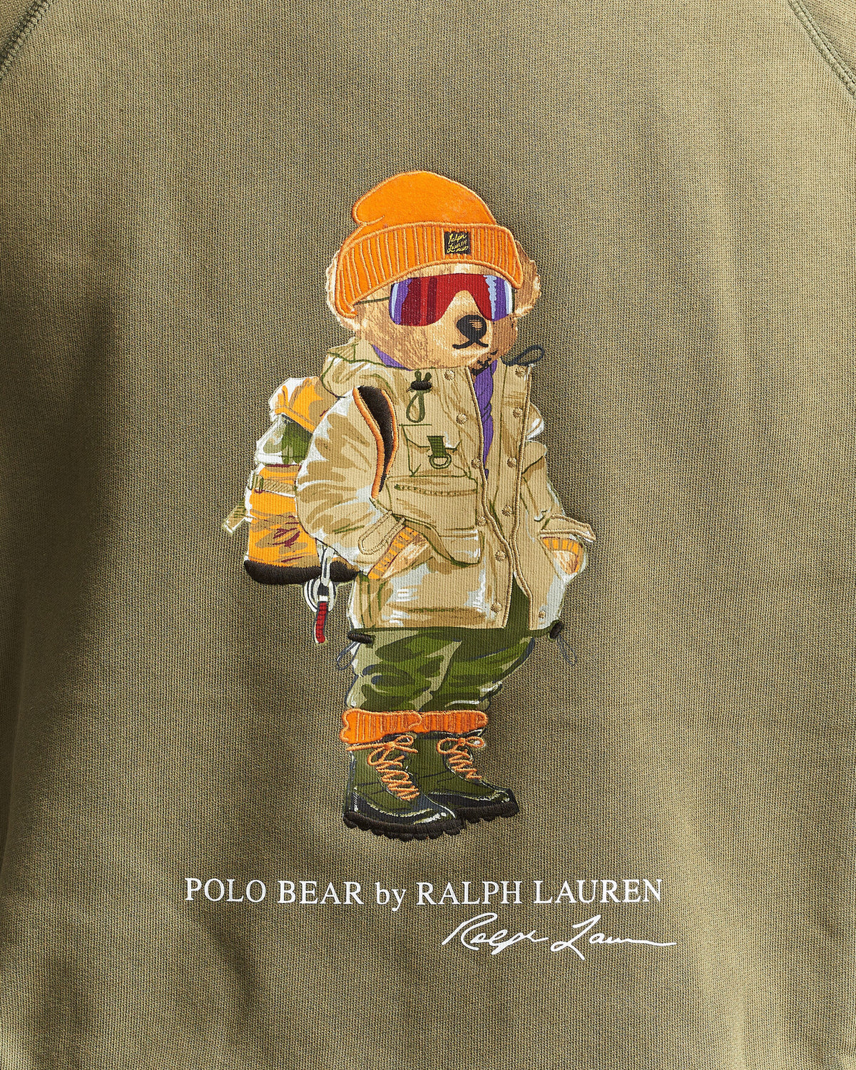 Polo Ralph Lauren Fleece Bear Sweatshirt i cruise-oliven, produktbilde 5