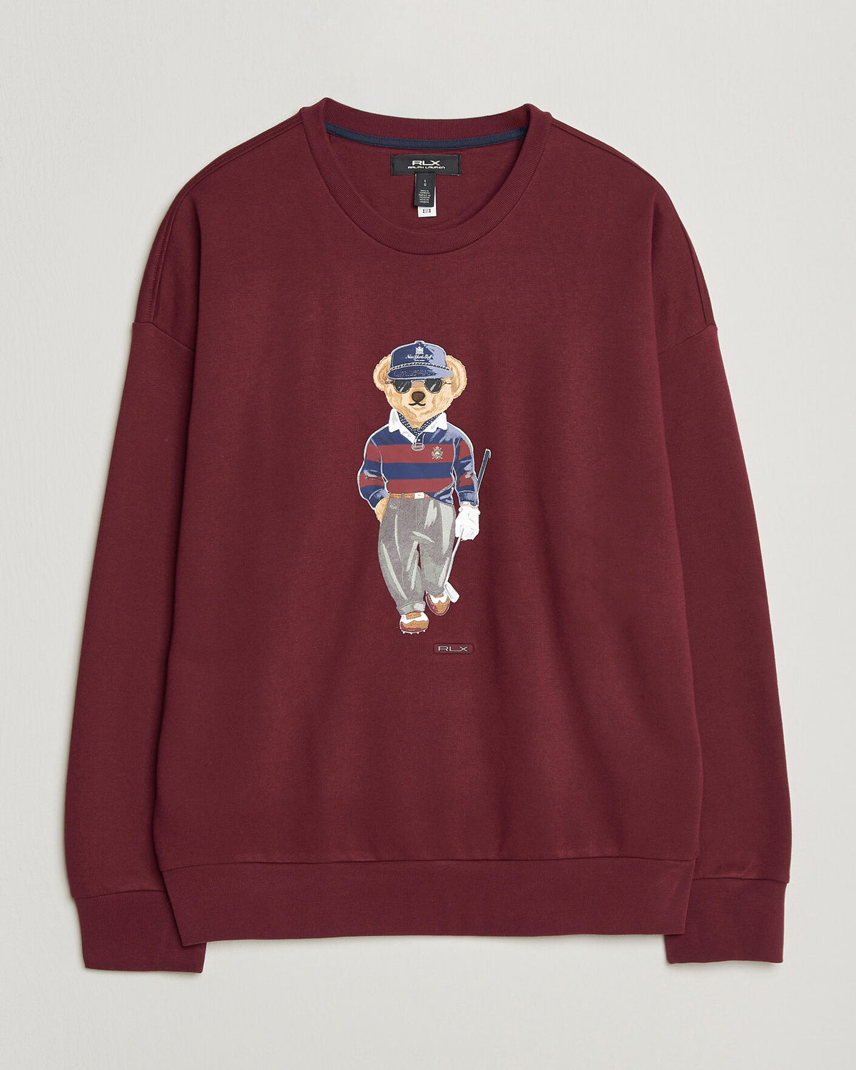 Polo Ralph Lauren Magic Fleece Bear Sweatshirt i klassisk vinrød, produktbilde 1