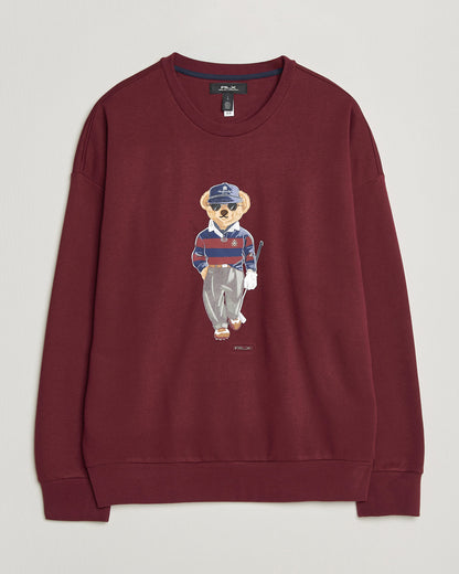 Polo Ralph Lauren Magic Fleece Bear Sweatshirt i klassisk vinrød, produktbilde 1