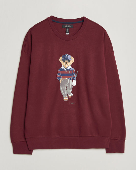 Polo Ralph Lauren Magic Fleece Bear Sweatshirt i klassisk vinrød, produktbilde 1