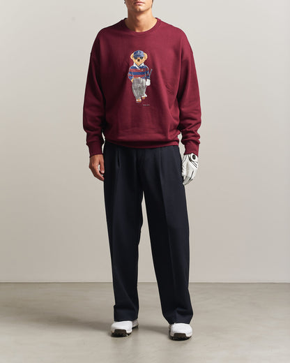 Polo Ralph Lauren Magic Fleece Bear Sweatshirt i klassisk vinrød, produktbilde 2