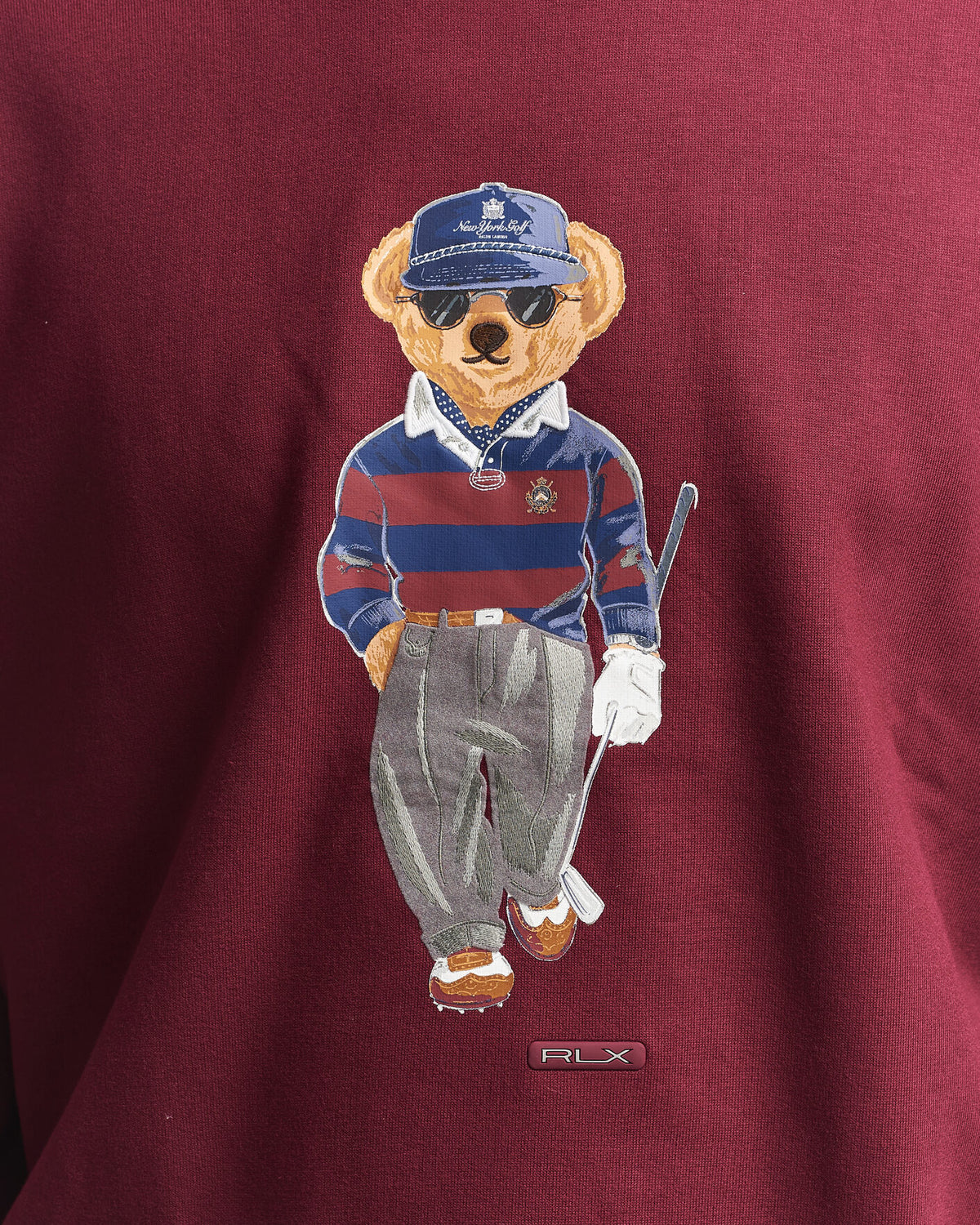 Polo Ralph Lauren Magic Fleece Bear Sweatshirt i klassisk vinrød, produktbilde 5