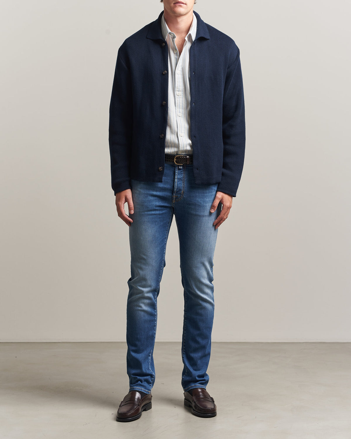 Jacob Cohën Bard Slim Fit stretchjeans – lys blå – detaljbilde 3