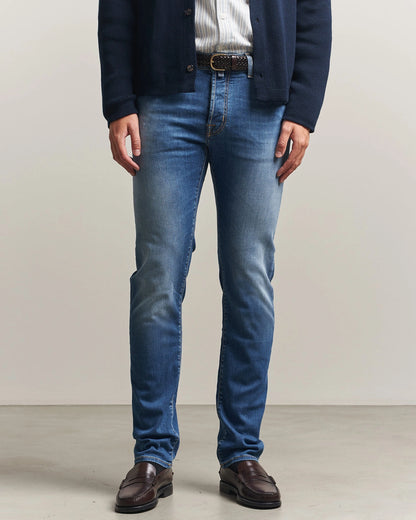 Jacob Cohën Bard Slim Fit stretchjeans – lys blå – detaljbilde 4