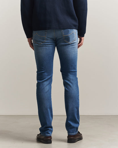 Jacob Cohën Bard Slim Fit stretchjeans – lys blå – detaljbilde 5