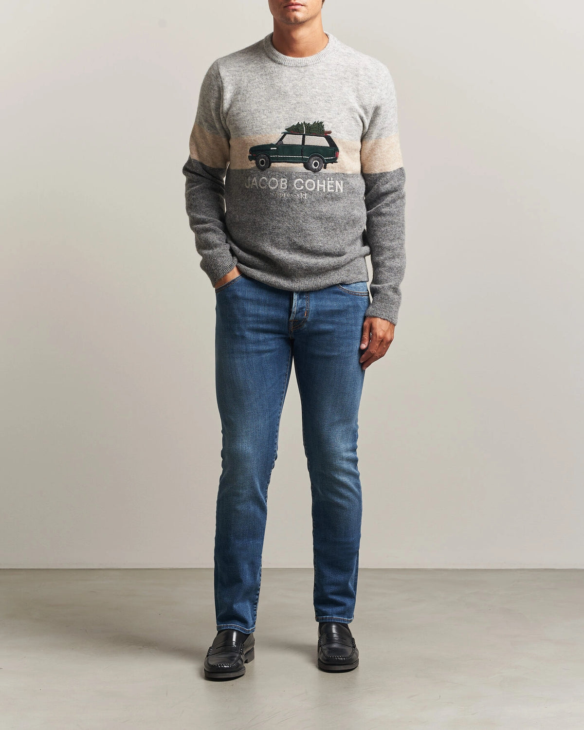 Jacob Cohën Nick F1 Slim Fit stretchjeans – lys blå – detaljbilde 3