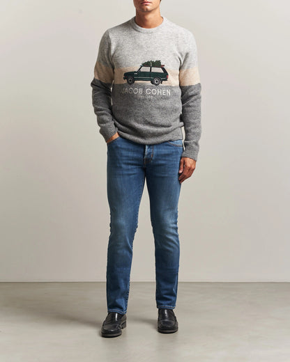 Jacob Cohën Nick F1 Slim Fit stretchjeans – lys blå – detaljbilde 3