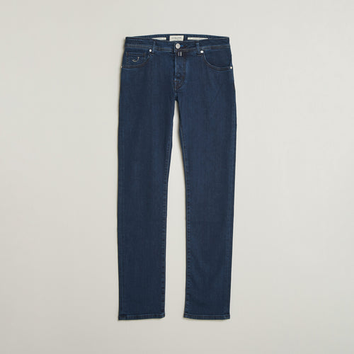 Jacob Cohën Nick Slim Fit vasket stretchjeans – mørk blå – produktbilde