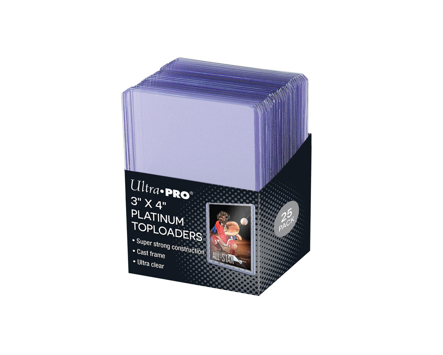 Ultra Pro Toploader 3x4" Clear Platinum 25-pack - Plastfickor – original produktbilde