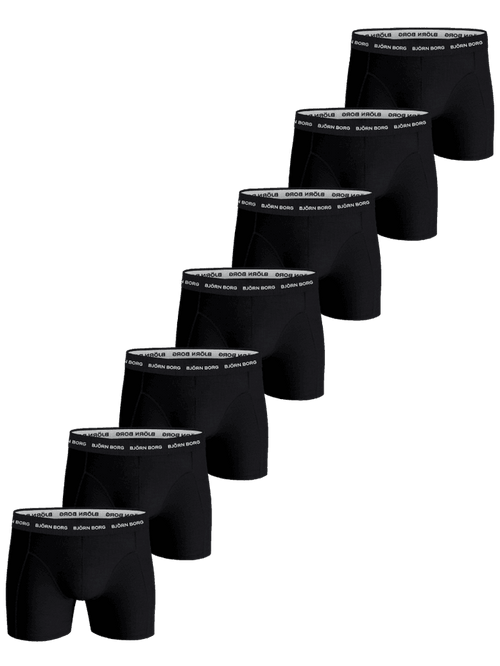 Björn Borg Cotton Stretch Boxer 7-pack - Black - Black - XXL