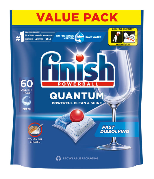 Finish Quantum 60 oppvasktabletter – 60 tabletter (Value Pack)
