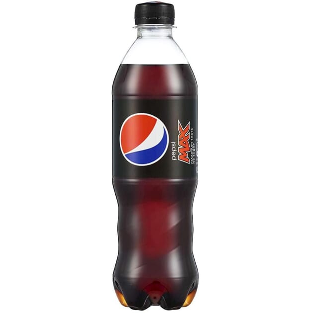 Pepsi Max-kartong med 24 flasker på 0,5 liter