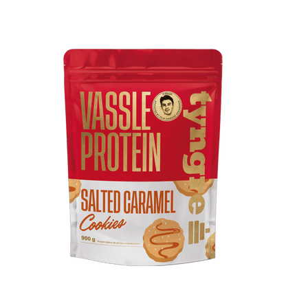 Tyngre Myseprotein – sjokolade og dessert – variant Salted Caramel Cookies (900g)