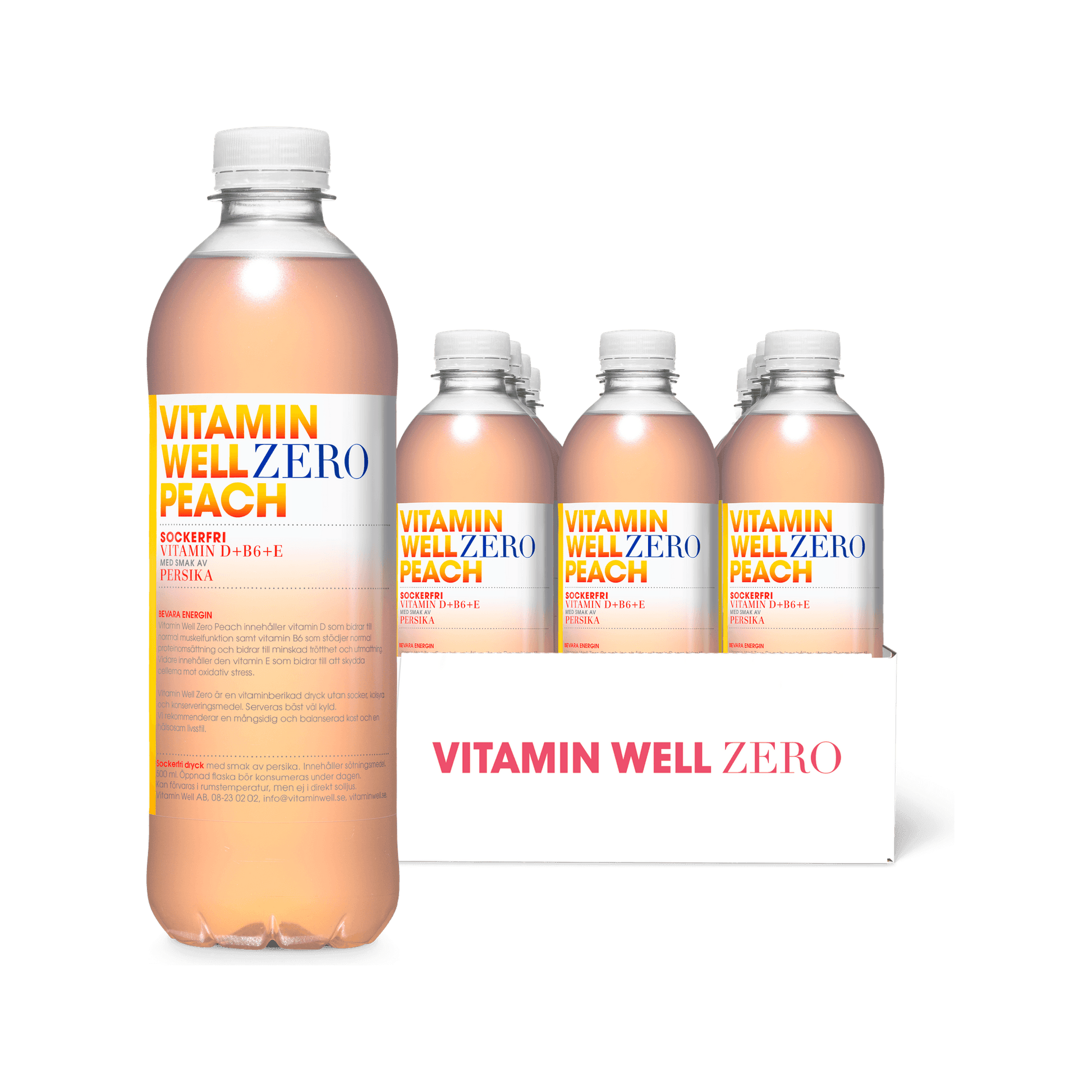 Vitamin Well Zero Peach 12-pack