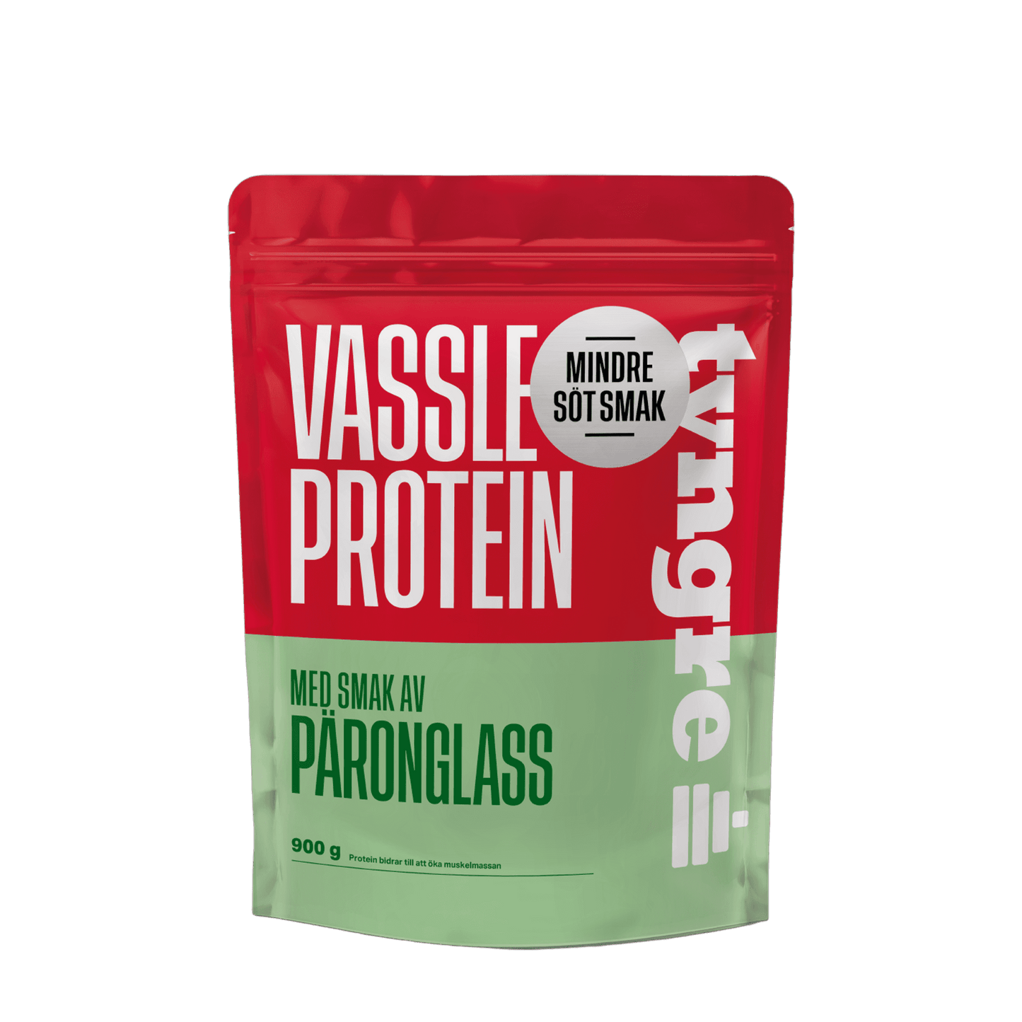 Tyngre Myseprotein – mindre søt smak – variant Pæreis mindre søt smak (900g)
