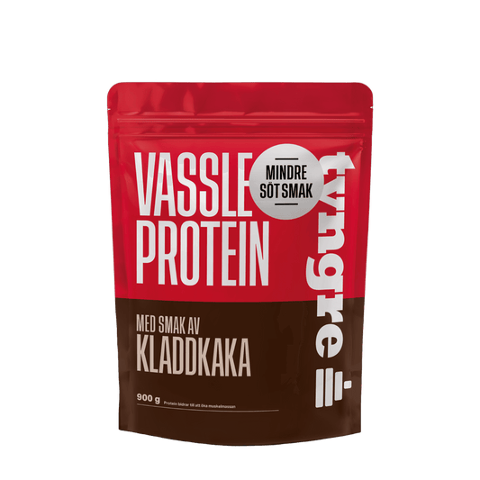 Tyngre Myseprotein – mindre søt smak – variant Kladdkake mindre søt smak (900g)