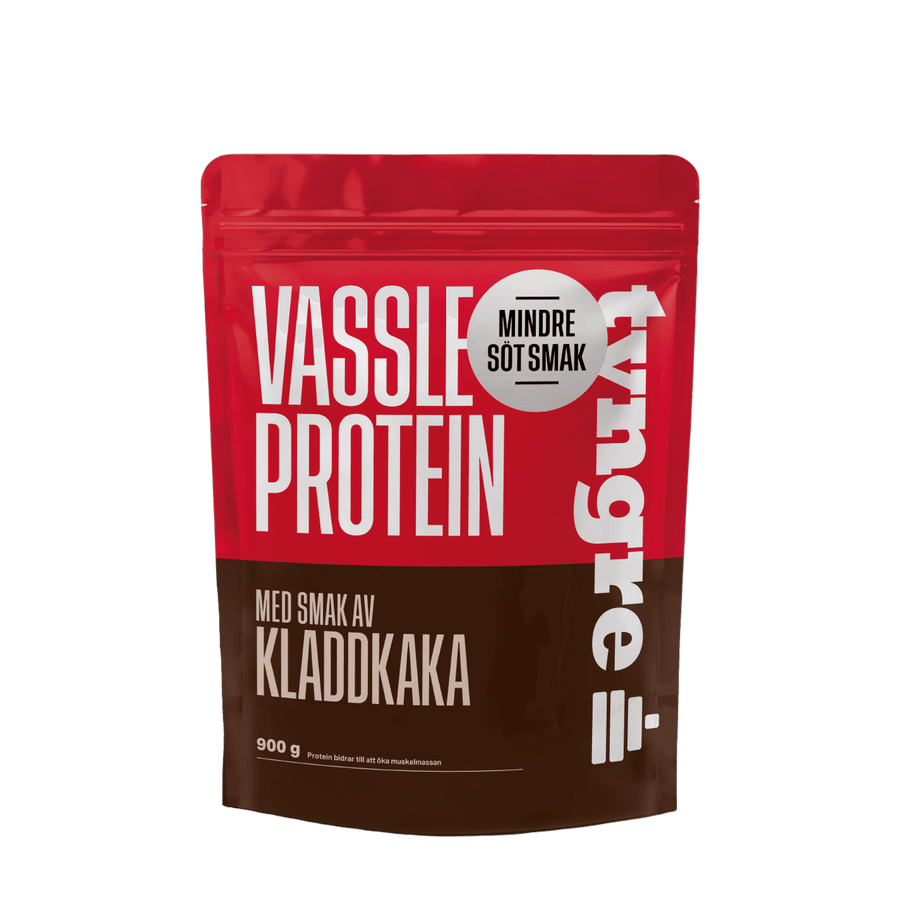 Tyngre Myseprotein – mindre søt smak – variant Kladdkake mindre søt smak (900g)