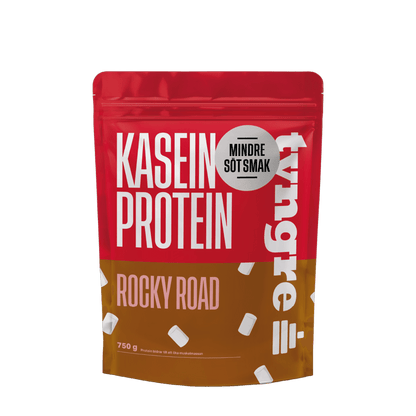 Tyngre Kasein – mindre søt smak – variant Rocky Road mindre søt smak (750g)