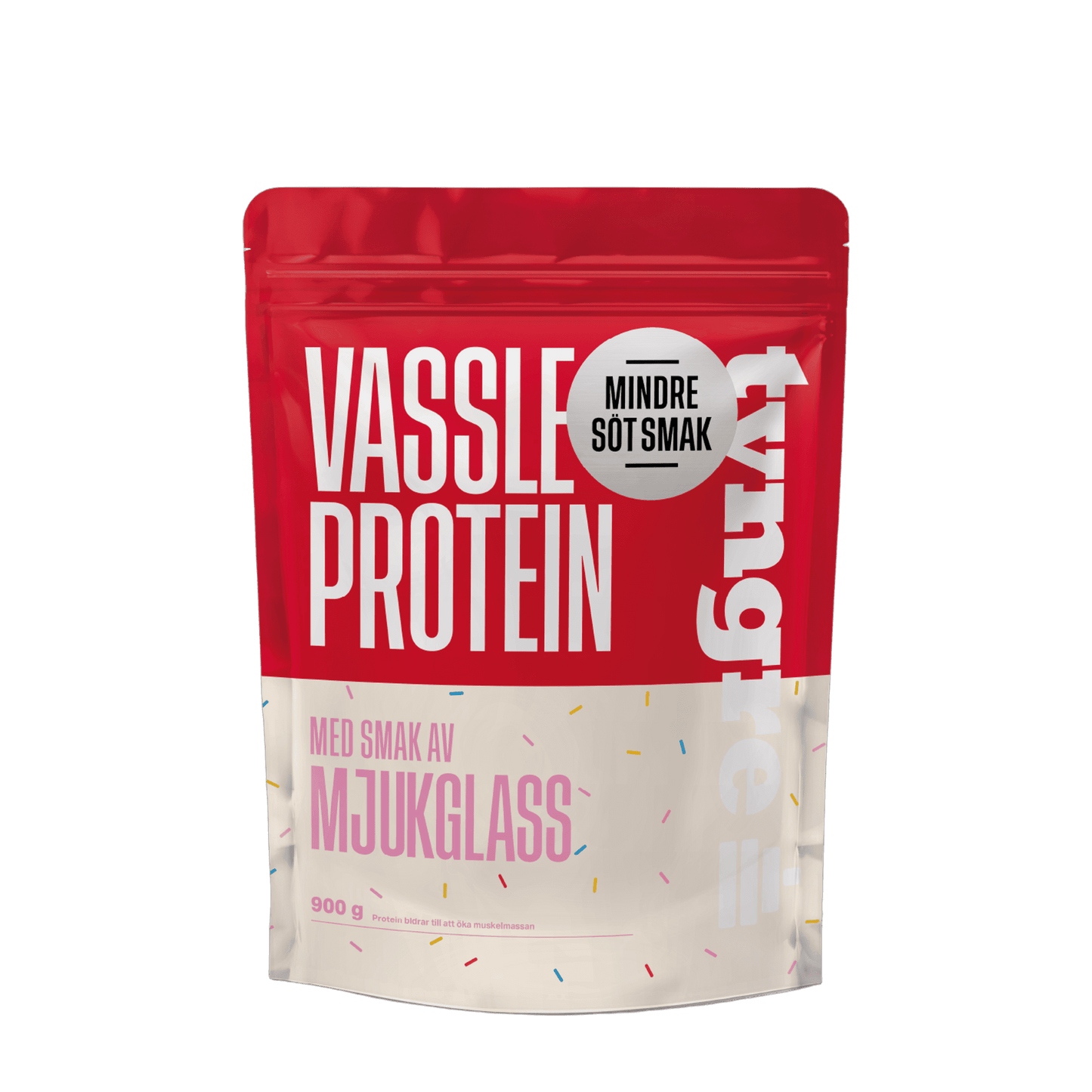 Tyngre Myseprotein – mindre søt smak – variant Softis mindre søt smak (900g)