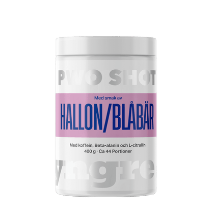 Tyngre PWO og shots – variant PWO-shot – Bringebær/blåbær (400 g)
