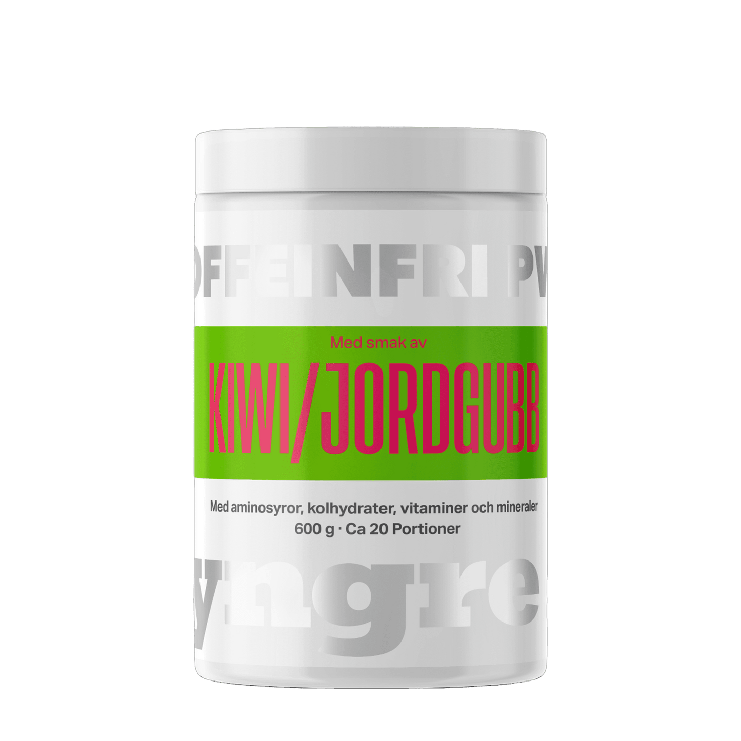 Tyngre PWO og shots – variant PWO – Kiwi og jordbær Koffeinfri (400 g)