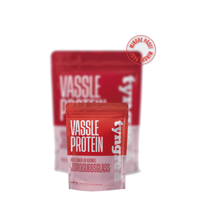 Tyngre Proteinposer – små pakker – variant Kremet jordbæris 400g