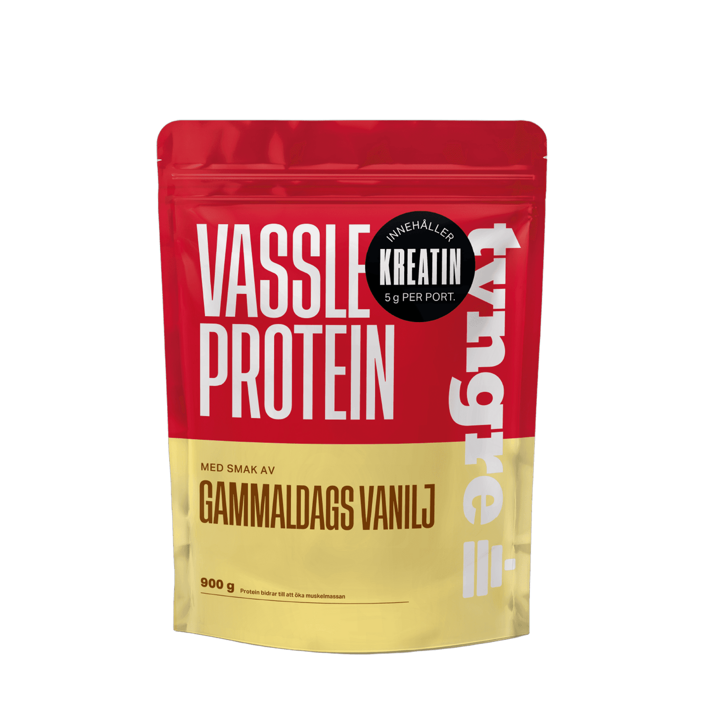 Tyngre Protein med Kreatin – variant Myseprotein med kreatin – Gammeldags vanilje (900g)
