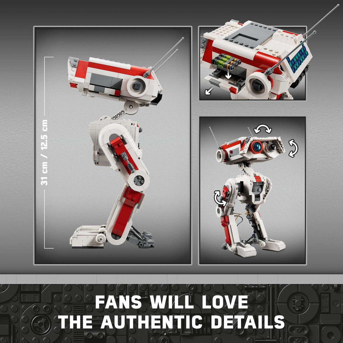 LEGO® Star Wars™ BD-1 75335 – Bevegelig Utstillingsmodell