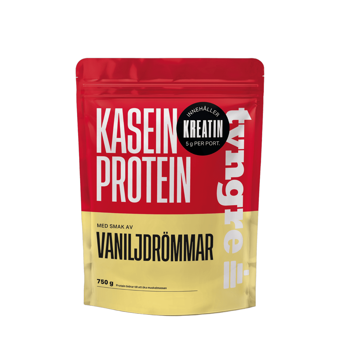 Tyngre Protein med Kreatin – variant Kaseinprotein med kreatin – Vaniljeedrøm (750g)