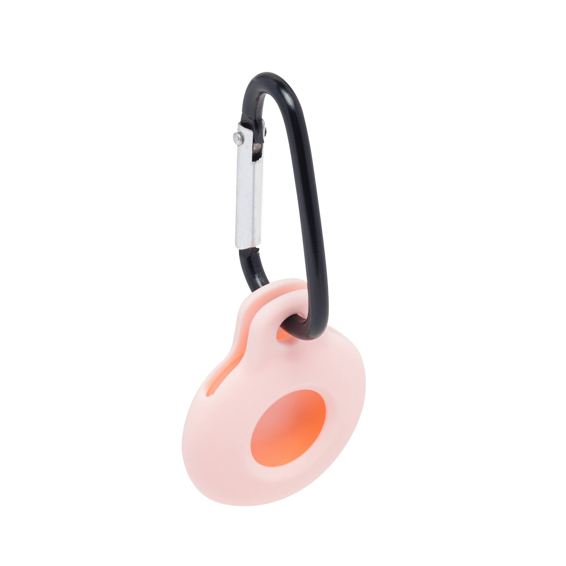 Linocell AirTag Silikonetui med karabinkrok – Rosa – produktbilde 1